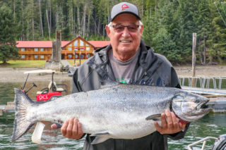 A big Tyee Chinook salmon at QCL